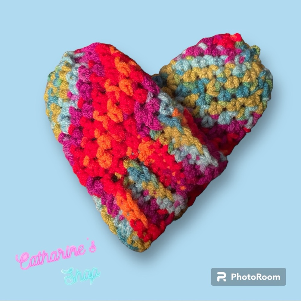 Crocheted Multi-Coloured Baby Mittens